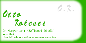 otto kolcsei business card